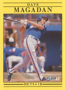 #153 Dave Magadan - New York Mets - 1991 Fleer Baseball