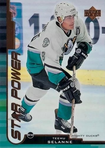 #153 Teemu Selanne - Anaheim Mighty Ducks - 1999-00 Upper Deck Hockey