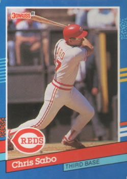 #153 Chris Sabo - Cincinnati Reds - 1991 Donruss Baseball
