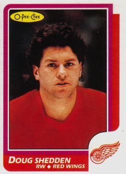 #153 Doug Shedden - Detroit Red Wings - 1986-87 O-Pee-Chee Hockey