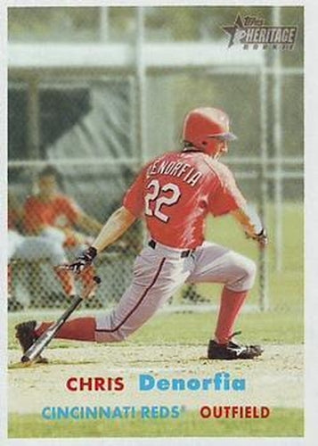 #153 Chris Denorfia - Cincinnati Reds - 2006 Topps Heritage Baseball