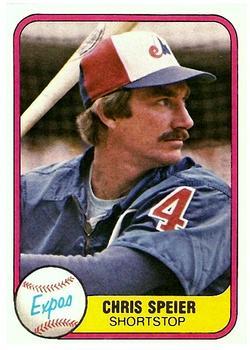#153 Chris Speier - Montreal Expos - 1981 Fleer Baseball
