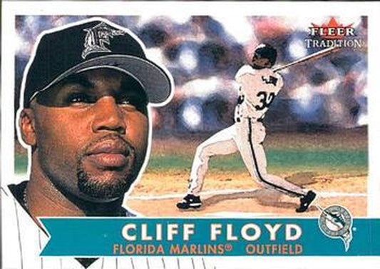 #153 Cliff Floyd - Florida Marlins - 2001 Fleer Tradition Baseball