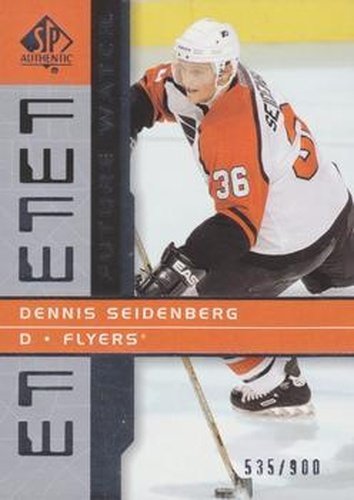 #153 Dennis Seidenberg - Philadelphia Flyers - 2002-03 SP Authentic Hockey