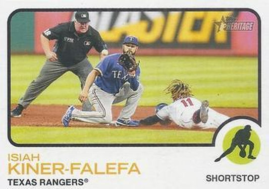 #153 Isiah Kiner-Falefa - Texas Rangers - 2022 Topps Heritage Baseball