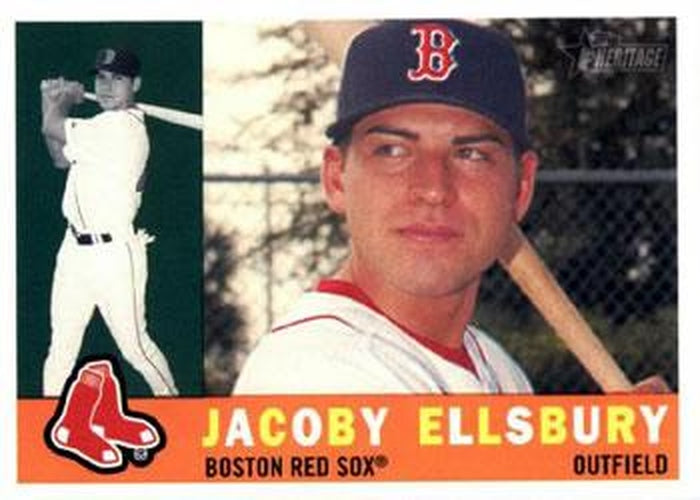 #153 Jacoby Ellsbury - Boston Red Sox - 2009 Topps Heritage Baseball
