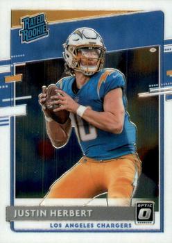 #153 Justin Herbert - Los Angeles Chargers - 2020 Donruss Optic Football