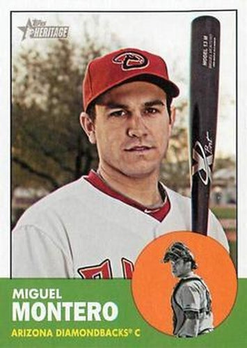#153 Miguel Montero - Arizona Diamondbacks - 2012 Topps Heritage Baseball