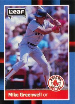 #153 Mike Greenwell - Boston Red Sox - 1988 Leaf Baseball