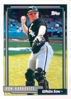 #153 Ron Karkovice - Chicago White Sox - 1992 Topps Baseball