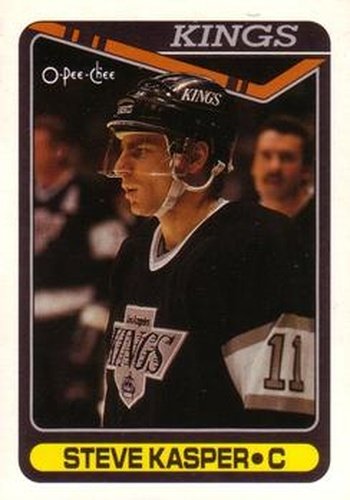 #153 Steve Kasper - Los Angeles Kings - 1990-91 O-Pee-Chee Hockey