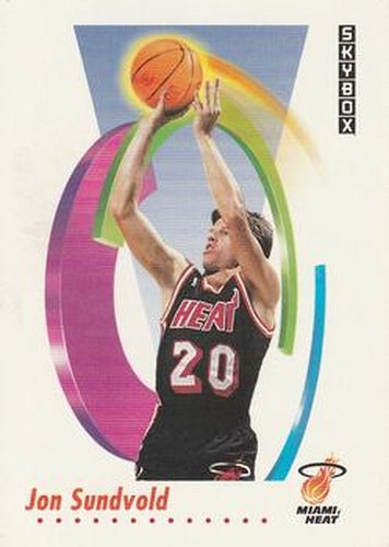 #153 Jon Sundvold - Miami Heat - 1991-92 SkyBox Basketball