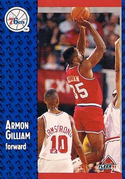 #153 Armon Gilliam - Philadelphia 76ers - 1991-92 Fleer Basketball