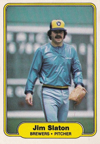#153 Jim Slaton - Milwaukee Brewers - 1982 Fleer Baseball