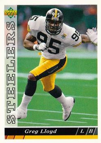#153 Greg Lloyd - Pittsburgh Steelers - 1993 Upper Deck Football