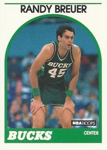 #153 Randy Breuer - Milwaukee Bucks - 1989-90 Hoops Basketball