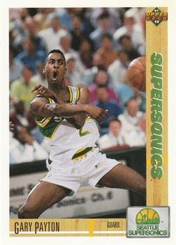 #153 Gary Payton - Seattle SuperSonics - 1991-92 Upper Deck Basketball