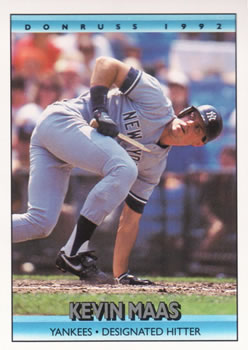 #153 Kevin Maas - New York Yankees - 1992 Donruss Baseball