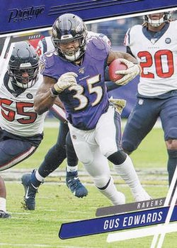 #153 Gus Edwards - Baltimore Ravens - 2020 Panini Prestige Football