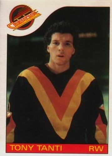 #153 Tony Tanti - Vancouver Canucks - 1985-86 O-Pee-Chee Hockey