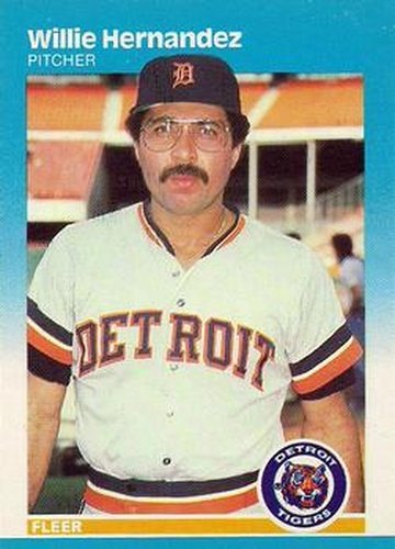 #153 Willie Hernandez - Detroit Tigers - 1987 Fleer Baseball