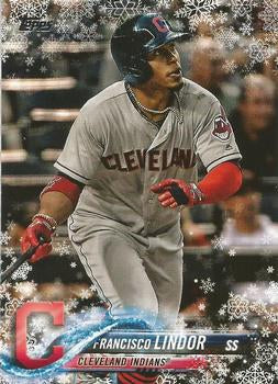 #HMW154 Francisco Lindor - Cleveland Indians - 2018 Topps Holiday Baseball