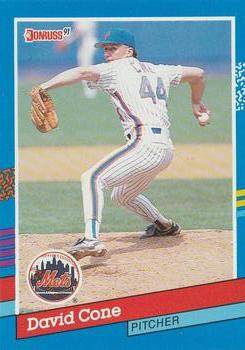 #154 David Cone - New York Mets - 1991 Donruss Baseball