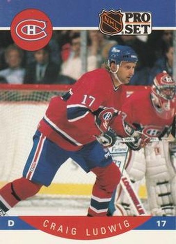 #154 Craig Ludwig - Montreal Canadiens - 1990-91 Pro Set Hockey