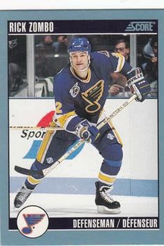 #154 Rick Zombo - St. Louis Blues - 1992-93 Score Canadian Hockey