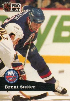 #154 Brent Sutter - 1991-92 Pro Set Hockey