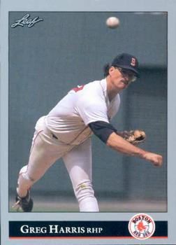 #154 Greg Harris - Boston Red Sox - 1992 Leaf Baseball