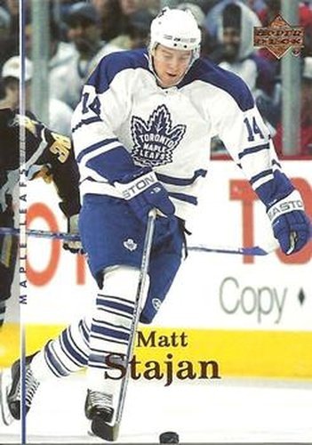 #154 Matt Stajan - Toronto Maple Leafs - 2007-08 Upper Deck Hockey