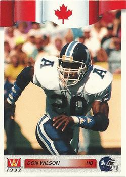 #154 Don Wilson - Toronto Argonauts - 1992 All World CFL Football