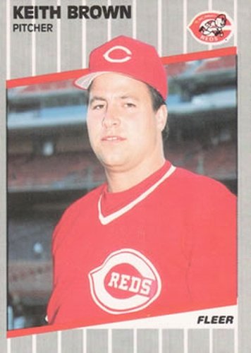 #154 Keith Brown - Cincinnati Reds - 1989 Fleer Baseball