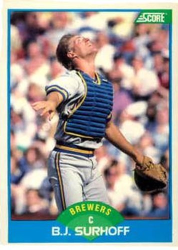 #154 B.J. Surhoff - Milwaukee Brewers - 1989 Score Baseball