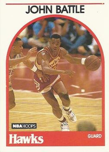 #154 John Battle - Atlanta Hawks - 1989-90 Hoops Basketball