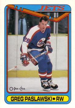 #154 Greg Paslawski - Winnipeg Jets - 1990-91 O-Pee-Chee Hockey