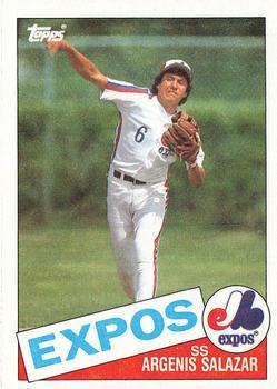 #154 Argenis Salazar - Montreal Expos - 1985 Topps Baseball