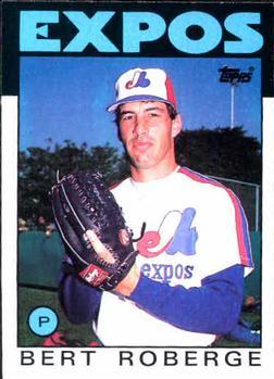 #154 Bert Roberge - Montreal Expos - 1986 Topps Baseball