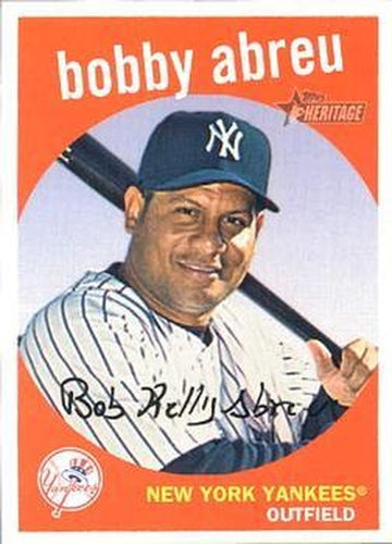 #154 Bobby Abreu - New York Yankees - 2008 Topps Heritage Baseball
