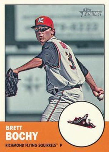 #154 Brett Bochy - Richmond Flying Squirrels - 2012 Topps Heritage Minor League Baseball