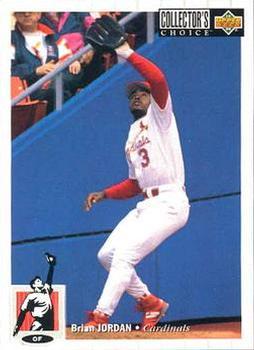 #154 Brian Jordan - St. Louis Cardinals - 1994 Collector's Choice Baseball