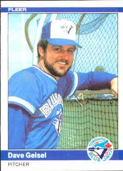 #154 Dave Geisel - Toronto Blue Jays - 1984 Fleer Baseball
