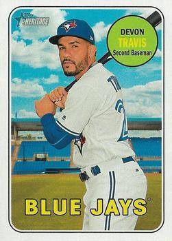 #154 Devon Travis - Toronto Blue Jays - 2018 Topps Heritage Baseball