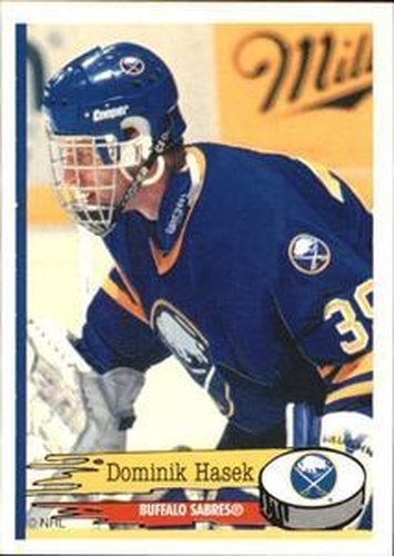 #154 Dominik Hasek - Buffalo Sabres - 1995-96 Panini Hockey Stickers