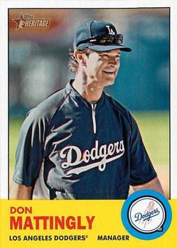 #154 Don Mattingly - Los Angeles Dodgers - 2012 Topps Heritage Baseball