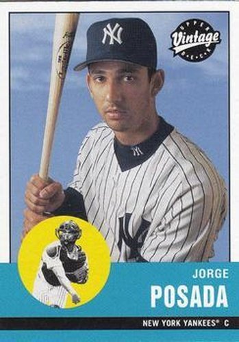 #154 Jorge Posada - New York Yankees - 2001 Upper Deck Vintage Baseball