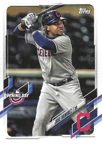 #154 Jose Ramirez - Cleveland Indians - 2021 Topps Opening Day Baseball