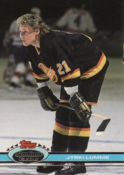 #154 Jyrki Lumme - Vancouver Canucks - 1991-92 Stadium Club Hockey