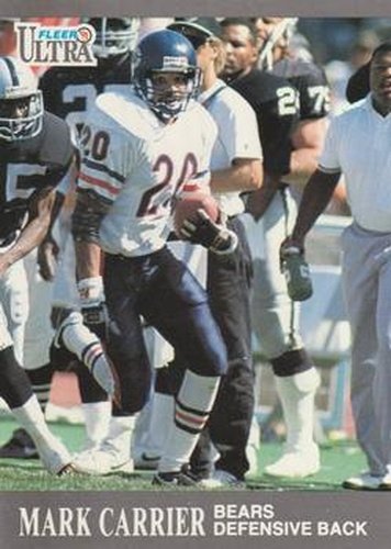 #154 Mark Carrier - Chicago Bears - 1991 Ultra Football